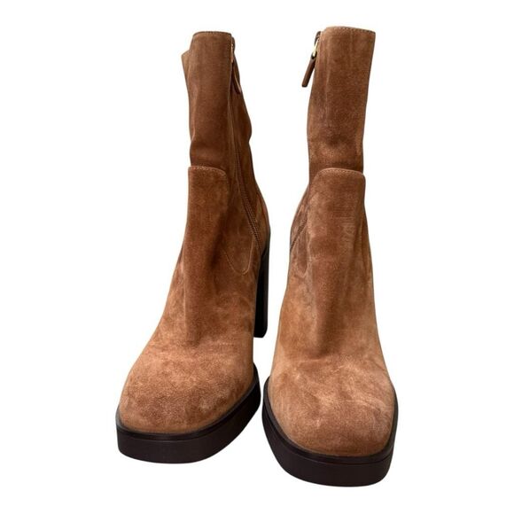 Stuart Weitzman Bethenny 80 zip bootie in doe Sport Suede size 9.5 NWOB - Picture 6 of 12